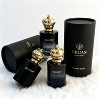 Flacon de parfum rond en verre vide personnalisable, rechargeable, 10ml 15ml 30ml avec bouchon, fournisseur d'emballages en gros
