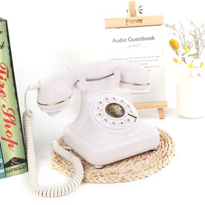 Libro <span class=keywords><strong>de</strong></span> Visitas <span class=keywords><strong>de</strong></span> Audio <span class=keywords><strong>para</strong></span> Bodas, Mensaje <span class=keywords><strong>de</strong></span> <span class=keywords><strong>Voz</strong></span>, Teléfono Personalizado, Teléfono Antiguo con Mensaje <span class=keywords><strong>de</strong></span> <span class=keywords><strong>Voz</strong></span>, Audio Retro Negro - Product Image 6