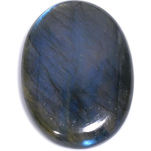 เจมโคร่า โอวัล บลู ลาบราโดไรต์ 59+ กะรัต พลอยธรรมชาติขัดเงาสำหรับทำเครื่องประดับ - Product Image 1