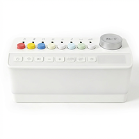 Machine à bruit blanc ABS avec mixeur sonore 8 canaux, double haut-parleur Bluetooth 5W, lumière ambiante RGB, réveil LED pour chambre à coucher