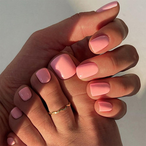 Lot de 48 <span class=keywords><strong>faux</strong></span> ongles à presser pour doigts et orteils, courts, style français, réutilisables, assortis pour les pieds - Product Image 4