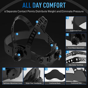 <span class=keywords><strong>Casque</strong></span> de soudage panoramique léger à écran <span class=keywords><strong>LCD</strong></span>, rechargeable par batterie Type-C et énergie solaire, ANDELI 2025 1112, OEM - Product Image 5