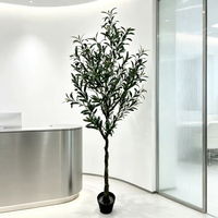 Vente en gros d'usine, décorations de fête, arbres artificiels, plantes d'olivier artificielles vertes, décorations pour la maison, l'hôtel, le bureau, le restaurant, le bar