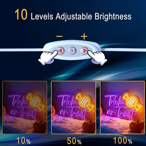 Halloween Trick or Treat Neon Light Bedroom Home Party Decorative Light Indoor Hanging Ambient Light Shop Signage <b>Sign</b> 5V 12V - Product Image 3