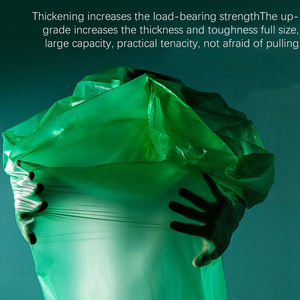 Sacs poubelle de cuisine de 30 gallons en plastique blanc biodégradable épais avec cordon de serrage Design sans déchirure 100 pièces - Product Image 4