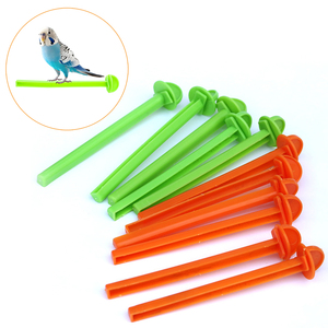 Supporto per Gabbia di Uccelli in Plastica, Pali per Pappagalli e Uccelli Domestici, Bastoncini da Mordere per Pappagallini e Fringuelli, Colore Casuale - Product Image 1