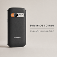 Téléphone portable senior 4G Linux espagnol facile à utiliser, débloqué avec bouton SOS, lampe torche, double SIM 2-en-1, haut-parleur, lampe de poche, USB-C