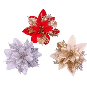 Aksesori dekoratif karangan bunga Natal bunga buatan