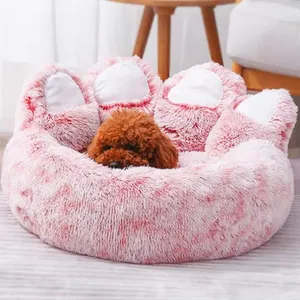 7 size cat bed palm shape dog cushion Insulated long-haired dog kennel wholesale pet cat mat warm dog blanket