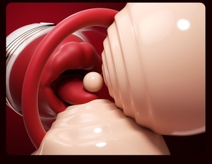 En gros Lip Desire Masturbateur Féminin <span class=keywords><strong>à</strong></span> Ventouse pour Seins, Massage des Seins, Léchage de Langue, Inhalaation, Vibration, Orgasme Clitoridien Buccal - Product Image 6