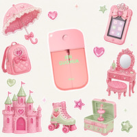 Flacon pulvérisateur carré rose, violet et vert de 40 ml pour eau hydratante visage, avec brume fine et douce, couleur personnalisable