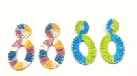 Agustina — boucles d'oreilles pendantes en raphia, bijoux colorés, style africain et bohème, faits à la main, pour femmes