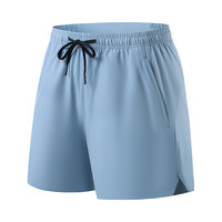Shorts de sport pour hommes, lot de 3, avec poches, tissu épais en nid d'abeille 3D, taille élastique, 100% polyester, respirant, réfléchissant
