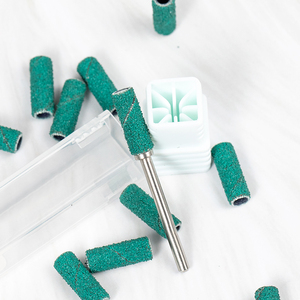 Haute qualité rose zèbre blanc vert 100 pièces petit grain fin 80 100 150 240 boîte personnalisée paquet Mini bandes de ponçage pour perceuse à ongles - Product Image 3