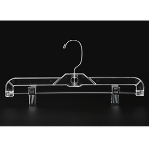 Lot de 100 cintres durables en plastique transparent PS Crystal pour bretelles, robes et hauts pour garde-robe - Product Image 4