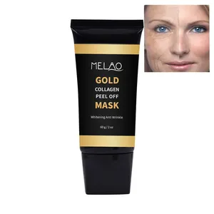 Private Label Huidverzorging 60G Gold Collageen Peel Off Gezichtsmasker Groothandel Oem Anti Aging 24K Gold Facial masker