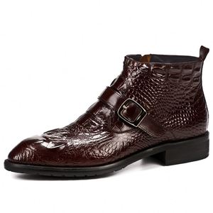 Vente en gros de chaussures en cuir pour hommes, bottes en cuir de crocodile, bottes en cuir véritable pour hommes, bottes de ville pour hommes - Product Image 6