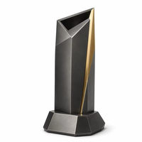 Collection de Plaques de Trophées Modernes Direct Usine – Or, Noir, Métal, Étoile Abstraite, Flamme, Disque, Course – Impression UV Durable pour le Sport
