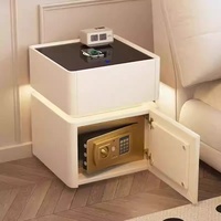 Nouvelle Table de Chevet Moderne 2026 avec Coffre-Fort, Lumières LED, Recharge USB Sans Fil, Meuble de Chambre avec Assurance