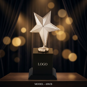 Trophée portable haut de gamme en fonte, modèle 698 Star Award de POOJA GIFT CORPORATION, gravé au laser, imprimé UV, avec détails raffinés - Product Image 1