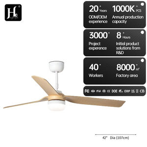 Ventilador de Techo LED con Motor Eléctrico de CC de 52 Pulgadas con Luz, Control Remoto de 5 Velocidades, 3 Aspas de Madera Maciza para Uso Doméstico - Product Image 5