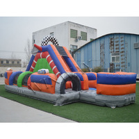 Parcours d'obstacles gonflable commercial pour adultes, parcours d'obstacles gonflable, jeux de course gonflables pour enfants et adultes
