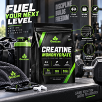 Créatine monohydrate en poudre, créatine micronisée en poudre, complément nutritionnel sportif pour la force et les performances, OEM, étiquette privée