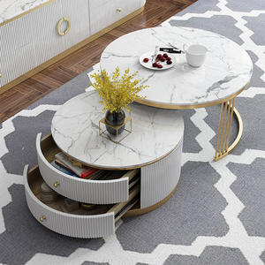 Mesa <span class=keywords><strong>de</strong></span> centro <span class=keywords><strong>de</strong></span> tapa dura <span class=keywords><strong>de</strong></span> libros <span class=keywords><strong>de</strong></span> decoración <span class=keywords><strong>de</strong></span> cristal superior dorado moderno - Product Image 1