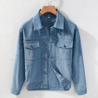 Automne hiver bouton manteau mode revers col à manches longues bouton poche Cool hommes hauts manteau vêtements veste pour hommes