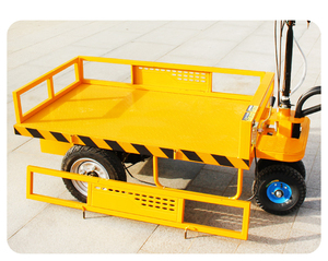 Chariot électrique à plateforme lourde à plateau plat, chariot électrique à quatre roues, transporteur, chantier <span class=keywords><strong>de</strong></span> construction, batterie - Product Image 4