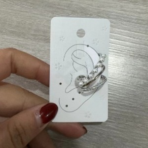 Golden Four Leaf Clover Chain Ear Cuff <b>Stud</b> <b>Earrings</b> For Women Fashionable Zinc Alloy <b>Earring</b> Jewelry Accessory - Product Image 4