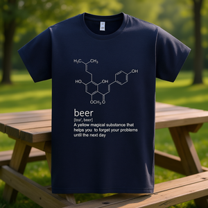 T-shirt Beer Definition Blu Scuro Abbigliamento Casual da Uomo - Product Image 3