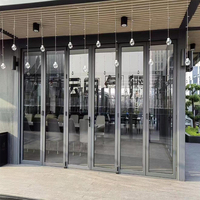 WFKimberley porte commerciale en verre trempé cloison pliable robuste pour cuisine salle de bain balcon en vente directe d'usine