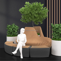 Banc de loisirs moderne en bois traité anti-insectes, chaise d'attente pour centre commercial, parc, salle de sport - Mobilier d'extérieur pour espaces publics HCM