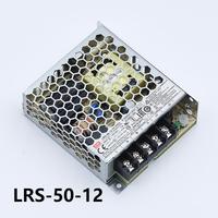 Meanwell-fuente de alimentación conmutada de LRS-50-12, 12V, 4.2A, 50W, para tira LED CCTV