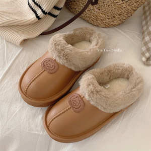 XIXITIAO all'aperto invernale <span class=keywords><strong>con</strong></span> ciabatte impermeabili da donna per la casa all'ingrosso waterproof foderate di pelliccia sandali caldi da donna - Product Image 2