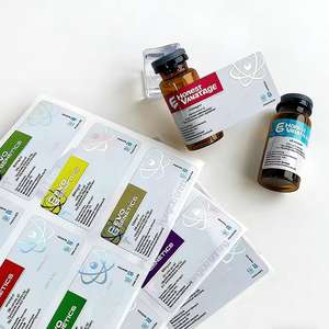 Hot Sale Label Waterproof Vinyl Self Adhesive Logo <b>Sticker</b> Roll Printing Product Designs <b>Stickers</b> for Peptide 3ml 10ml Vials - Product Image 5