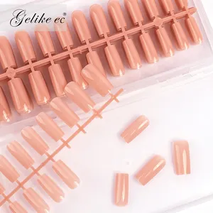 Nude Color 240Pcs Almond Press On Nails Acrylic Full Cover Nail Tips For Nail Salon