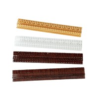 Meilleure vente : Règle pliable en acrylique pour pousseurs de tuiles de Mahjong, en forme de U, 20 pouces, style américain, avec grain de rotin véritable