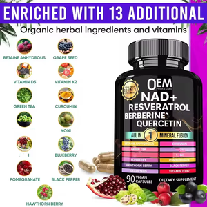 OEM hepsi 1 lipozomal NAD + resverquerl Quercetin Berberine kapsül takviyesi NAD kapsül takviyesi - Product Image 4