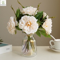 Nouvel Arrivage – Fleurs Artificielles Haut de Gamme en Soie, Petites Pivoines Blanches à Tige Unique, Idéales pour Mariages, Décoration de Maison et Fêtes