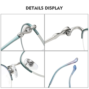 Montura óptica de titanio puro S6002, gafas de buena calidad para <span class=keywords><strong>mujer</strong></span> y <span class=keywords><strong>mujer</strong></span>, monturas de gafas - Product Image 3