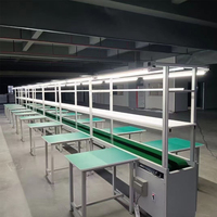 Banc de travail pour ligne d'assemblage avec convoyeur à bande en caoutchouc personnalisé, vitesse réglable, pour usine de fabrication et atelier domestique