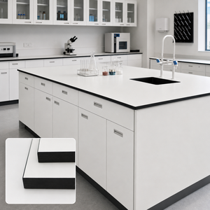 Encimera de Laboratorio Contemporánea de Laminado de Alta Presión (HPL) con Aspecto de Ágata, Resistente a Rayaduras, al Fuego, Ácidos/Álcalis y al Agua - Product Image 1