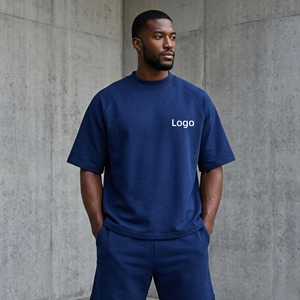 T-shirt Oversize Homme en Coton Lourd 100% avec Épaules Tombantes, Conception OEM Personnalisée, Tissu de Haute Qualité, Fournisseur en Gros - Product Image 1
