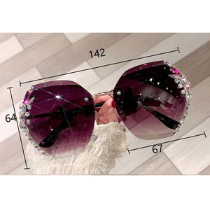 <span class=keywords><strong>2022</strong></span> mode marque Design Vintage sans monture strass <span class=keywords><strong>lunettes</strong></span> de soleil femmes hommes rétro coupe lentille dégradé <span class=keywords><strong>lunettes</strong></span> de soleil <span class=keywords><strong>femme</strong></span> - Product Image 6