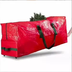 供应圣诞老人礼品饰品树卡袜子帽子袋玩具大尺寸防水圣诞树袋