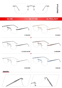 Toptan çerçevesiz çerçevesiz Unisex çerçeve gözlük Ultra hafif iş çerçevesiz optik gözlük bayanlar iş Metal gözlük - Product Image 2