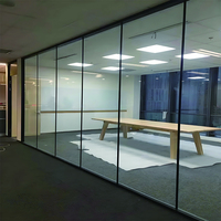 Cloison de séparation de pièce moderne personnalisée en aluminium, cloison insonorisée pour salle de conférence, mur en verre dépoli pour usage intérieur