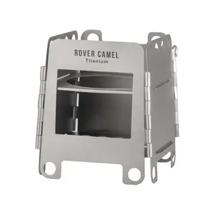 Estufa portátil para acampar, estufa de acero inoxidable o titanio, accesorios para acampar - Product Image 1